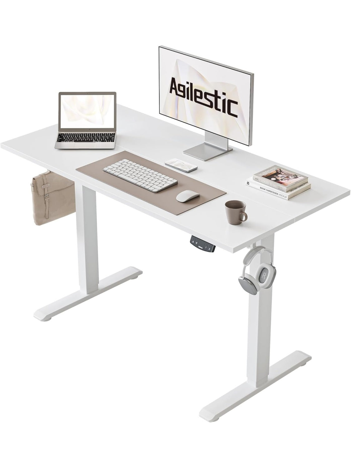 Elektrisch hohenverstellbarer Schreibtisch 100 x 60 cm fur Buro und Homeoffice
