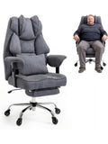 Ergonomischer XXL Chefsessel mit Fussstutze bis 200 kg Belastbarkeit