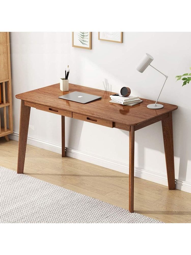 Holz Schreibtisch mit Schubladen 120 cm als Computertisch fur Buro Schlafzimmer und Arbeitszimmer