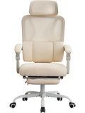 Ergonomischer Homeoffice Burostuhl mit Fussstutze in Beige